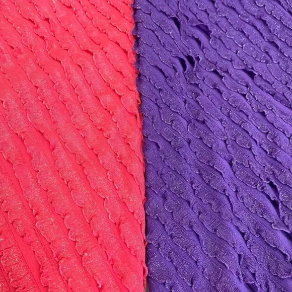 Rebecca Malone Bundle of 2 Tiered Ruffles Short Sleeves Tops Size 1X Red Purple - Picture 12 of 14